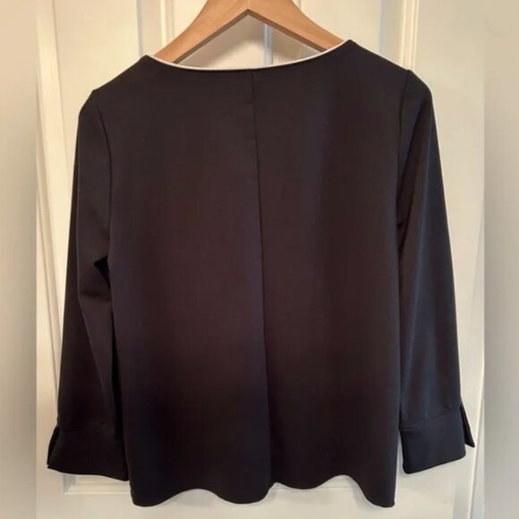 Banana Republic Black with White Piping Classic Top - Picture 2 of 8